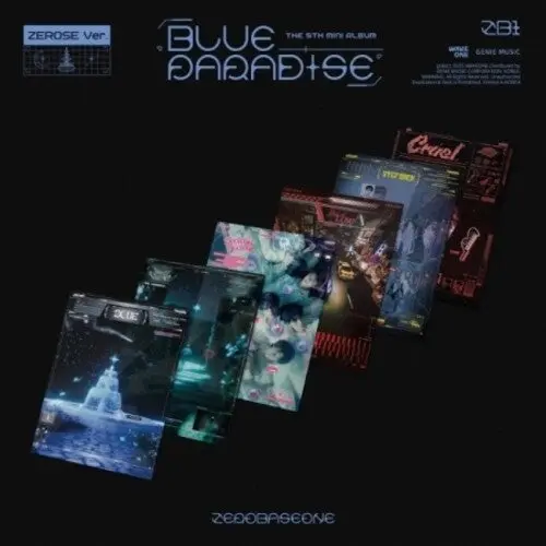 Zerobaseone: Blue Paradise - Zerose Random Cover Version - Incl. Postcard Book, Postscard, Photocard, Sticker + Character Card - Compact Discs 1