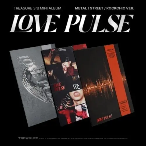 Treasure: Love Pulse - Random Cover Version - Incl. 92Pg Photobook, Paper Band, Character Card, Poster, 10Pc Selfie Photocards, 2 Unit Photocards + Holder - Compact Discs 1