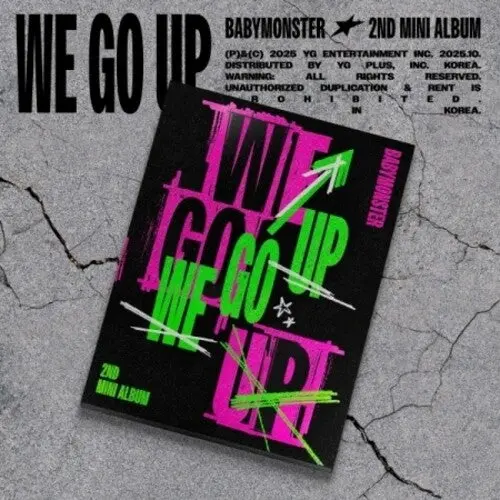 Babymonster: We Go Up - Up Version - Incl. 72Pg Photobook, Folded Poster, 6 Selfie Photocards, Postcard + 2 Logo Stickers - Compact Discs 1
