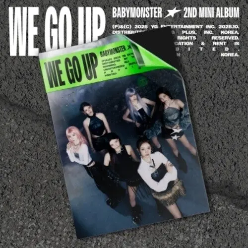 Babymonster: We Go Up - We Version - Incl. 72Pg Photobook, Folded Poster, 6 Selfie Photocards, Inclusion Envelope, 2 Logo Stickers + Photo Sticker - Compact Discs 1