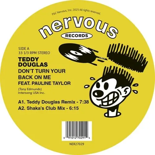 Teddy Douglas: Don't Turn Your Back On Me - 12-Inch Single 1