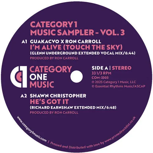 Various Artists: Category 1 Music Sampler Vol. 3 (Various Artists) - 12-Inch Single 1