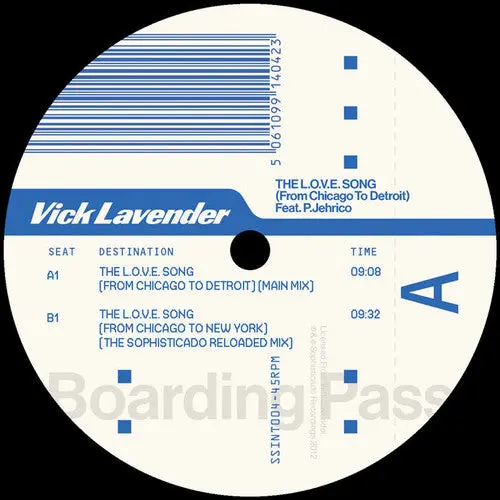 Vick Lavender: The L.O.V.E. Song (From Chicago To Detroit) - 12-Inch Single 1