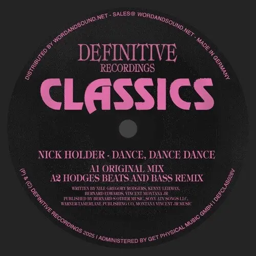 Nick Holder: Dance, Dance, Dance - 12-Inch Single 1