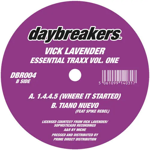 Vick Lavender: Essential Traxx Vol. 1 - 12-Inch Single 1