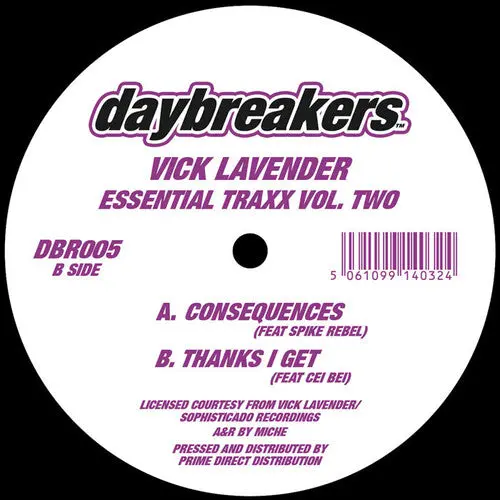 Lavender, Vick: Essential Traxx Vol. 2 - 12-Inch Single 1