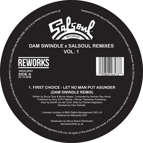 Dam Swindle: Salsoul Remixes Vol. 1 - 12-Inch Single 1