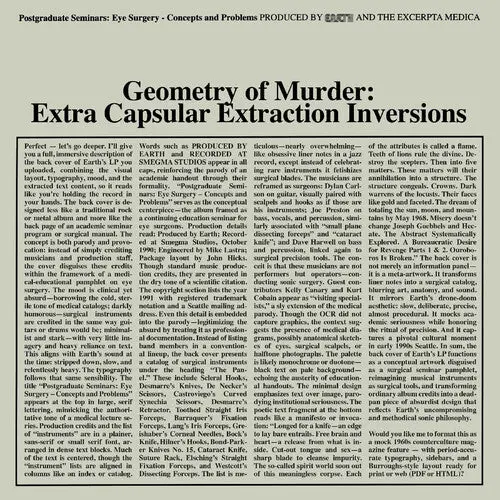 Earth X Black Noi$E: Geometry Of Murder: Extra Capsular Extraction Inversions ( Crystal Clear Vinyl ) - Vinyl Lp 1