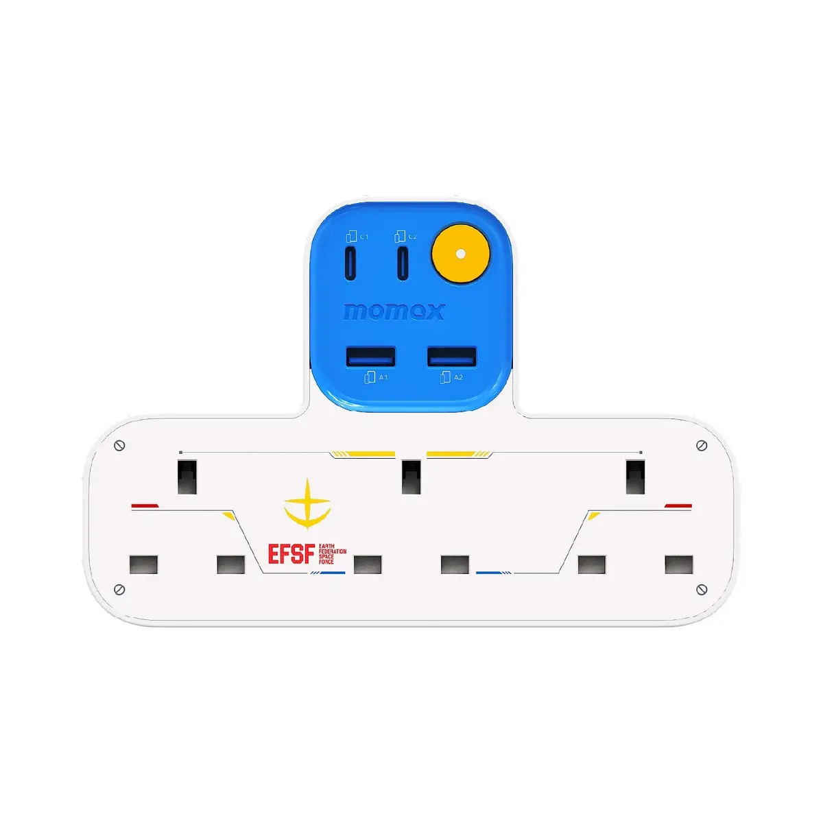 1-Charge Work Flow T-Shaped Extension 3 Outlet With Usb 1