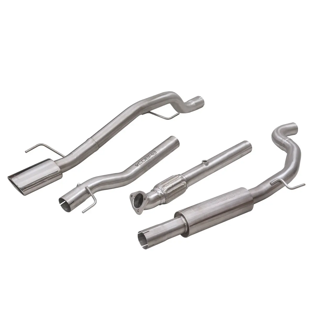 Vauxhall Corsa E 1.4 Turbo (15-19) Venom Box Delete Race Cat Back Performance Exhaust 1